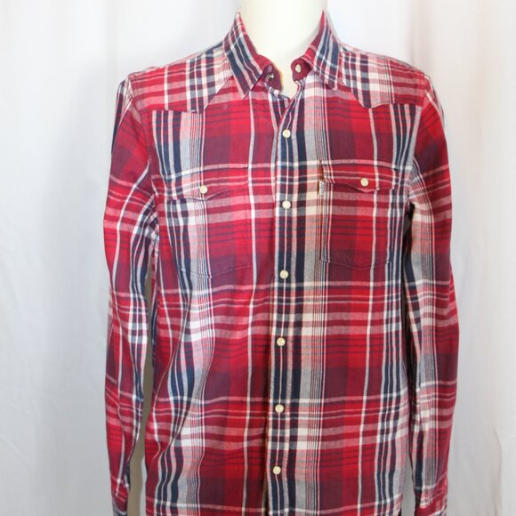 Levi's Other - Levi's Modern Fit Button-down Western Plaid Shirt Men's Medium